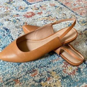 Madewell slingback leather flats 7 m